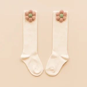 CALZA A COSTE PANNA FIORE CON PELO ROSA/VERDE