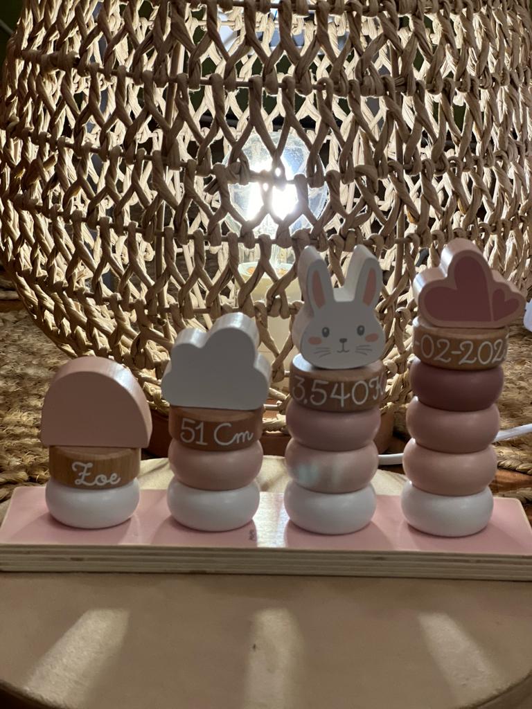 Gioco impilabile Torri ad anelli BLU personalizzabile - immagine 3