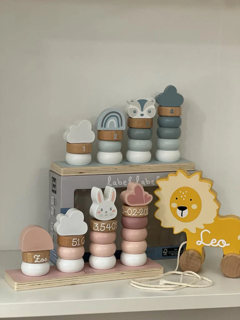 Gioco impilabile Torri ad anelli BLU personalizzabile