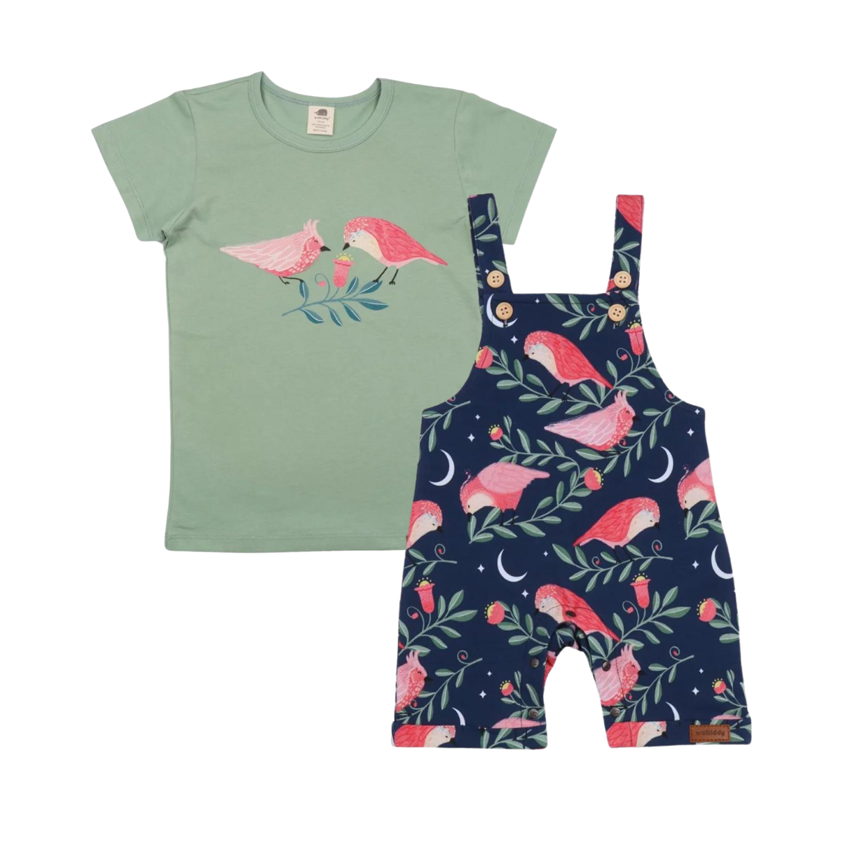 Completino Pinky Birds Ultima taglia 74 cm 6/9 mesi-Walkiddy