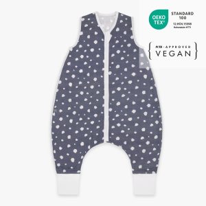 Sacco nanna in mussola con piedi 0.5 TOG | Pois Blu