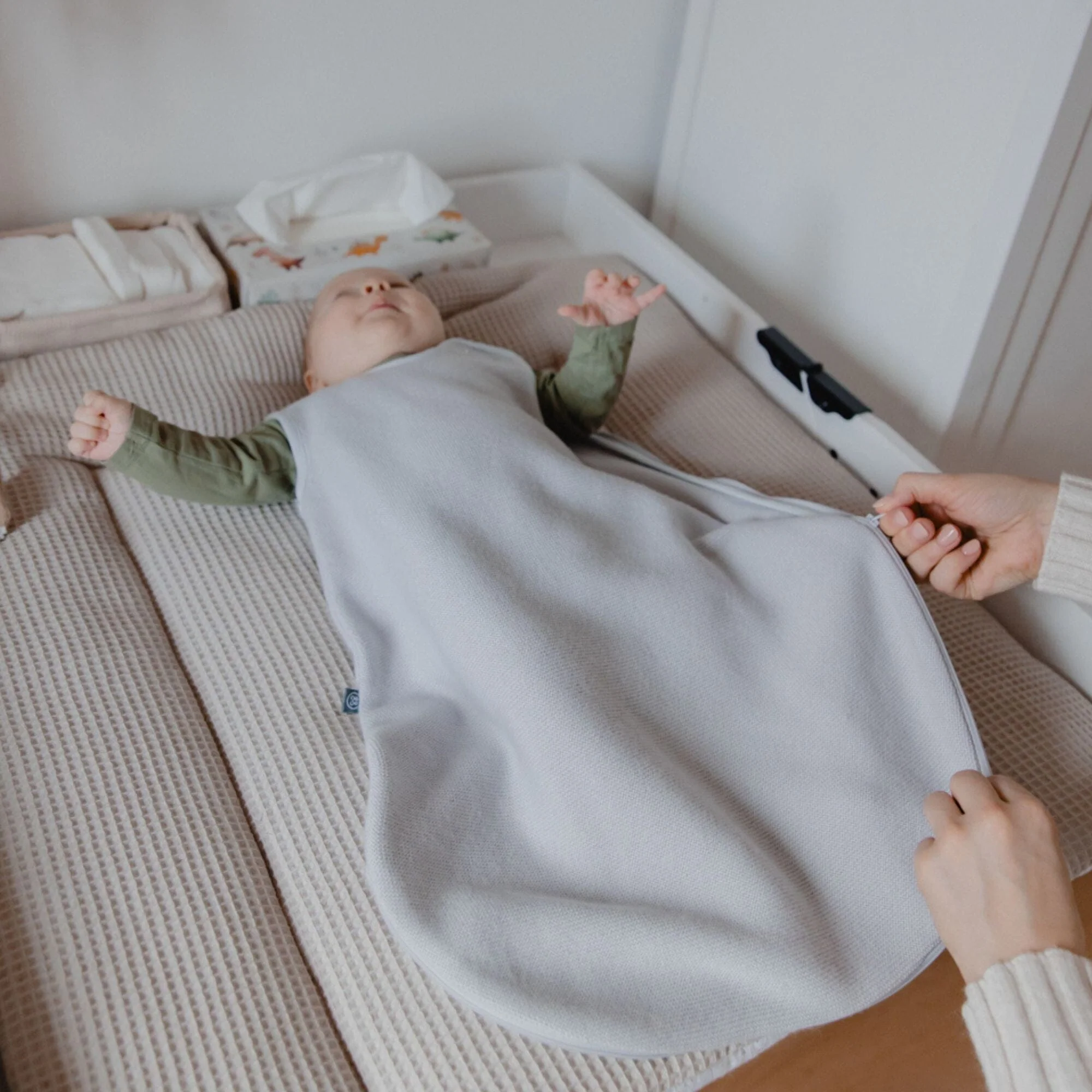 Sacco nanna in lana merino 1.0 TOG | Essential Grigio - immagine 3