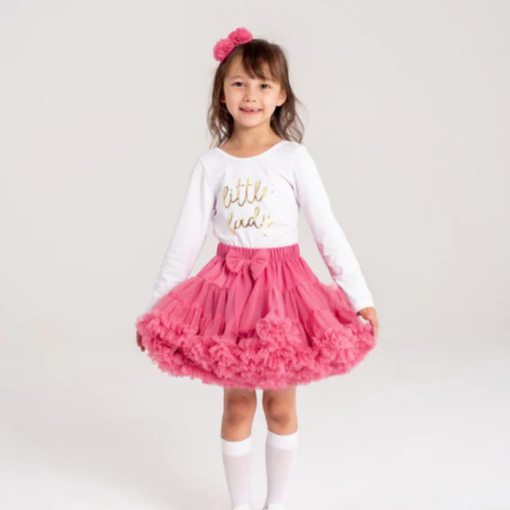 Gonna Ampia in Tulle Lipstick Pink - immagine 3