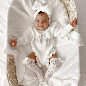 Pagliaccetto in Maglia Milk Personalizzabile