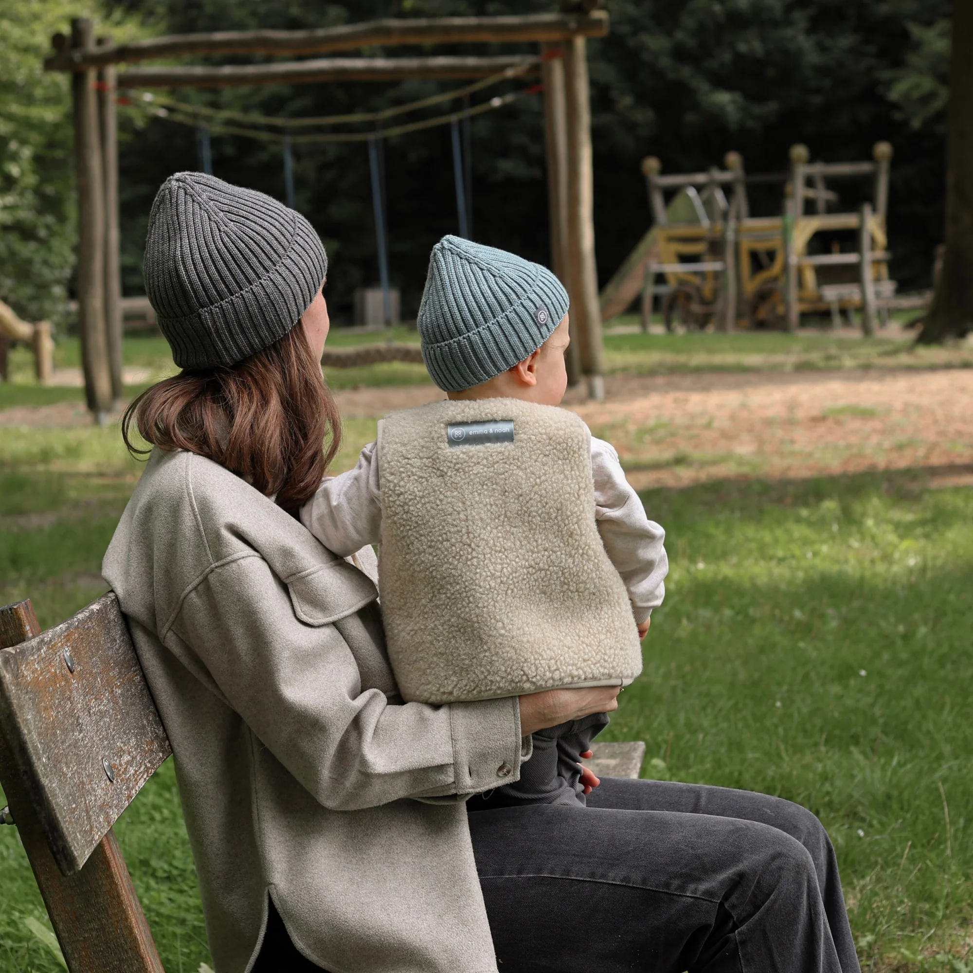 Gilet in lana merino teddy | Essential Beige - immagine 3