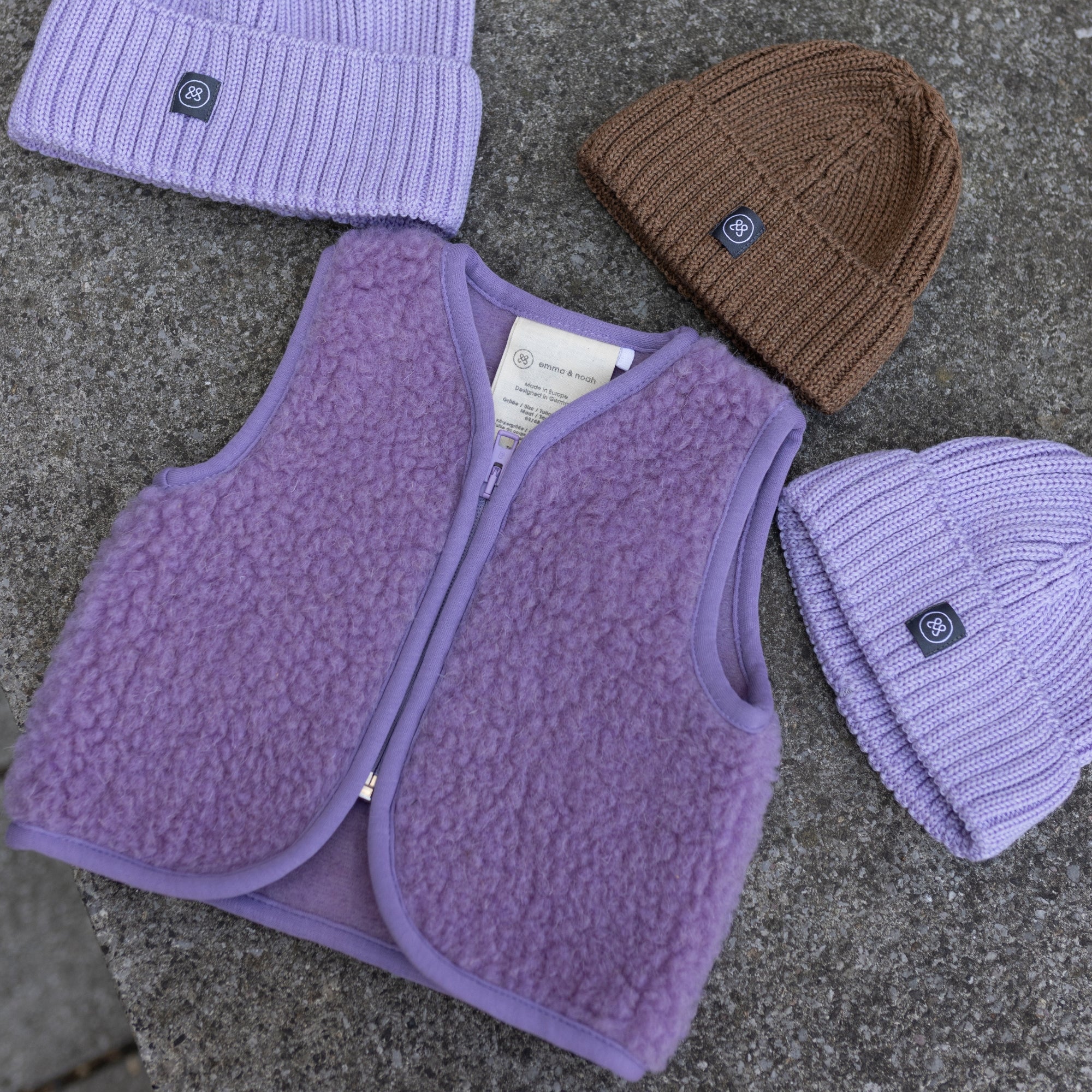 Gilet in lana merino teddy | Essential Lavanda - immagine 4