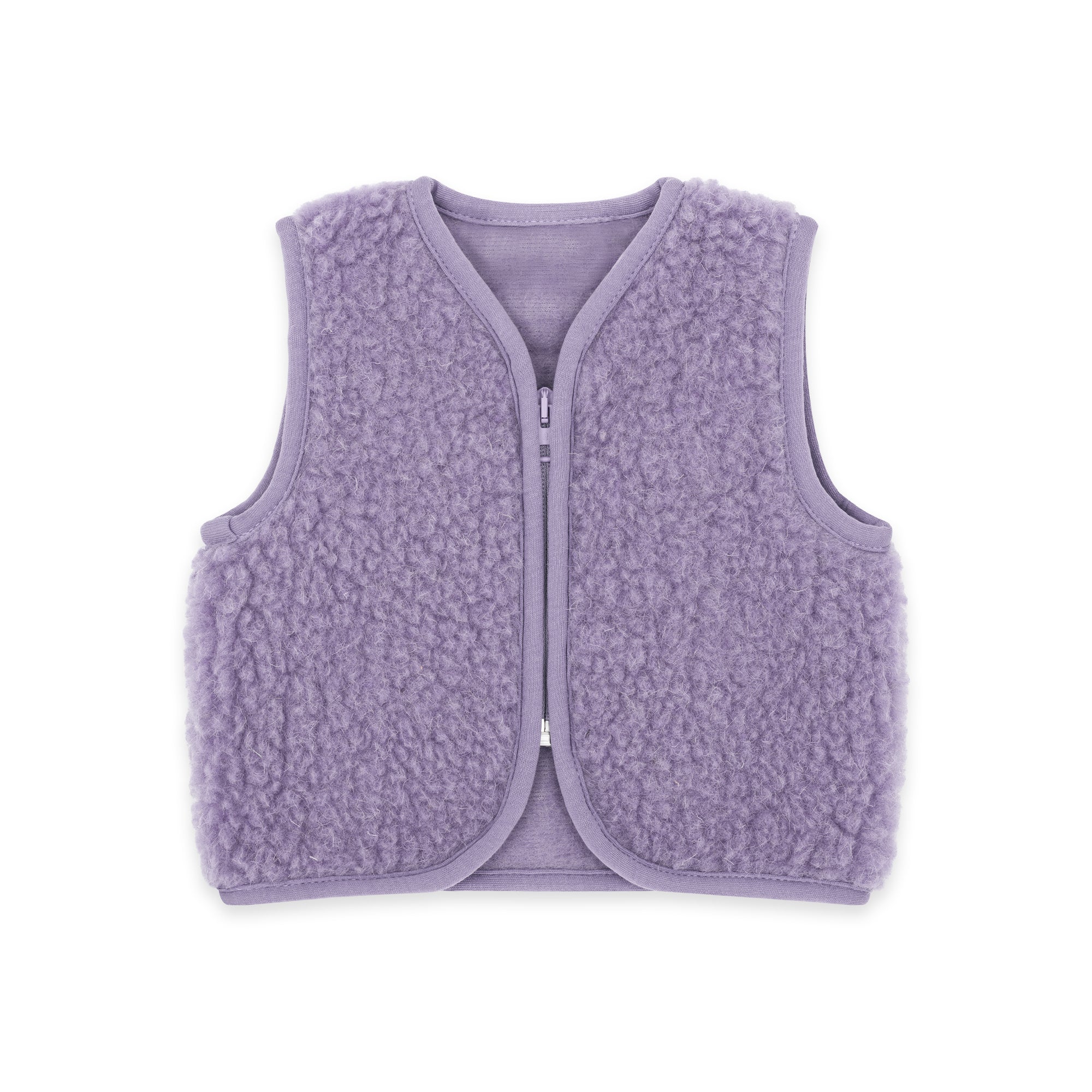 Gilet in lana merino teddy | Essential Lavanda - immagine 8