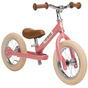 Bicicletta senza pedali 2in1 in acciaio Trybike – Rosa Vintage