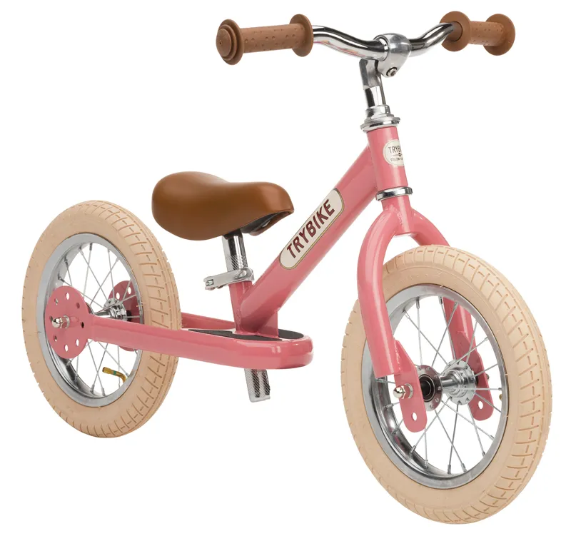 Bicicletta senza pedali 2in1 in acciaio Trybike – Rosa Vintage