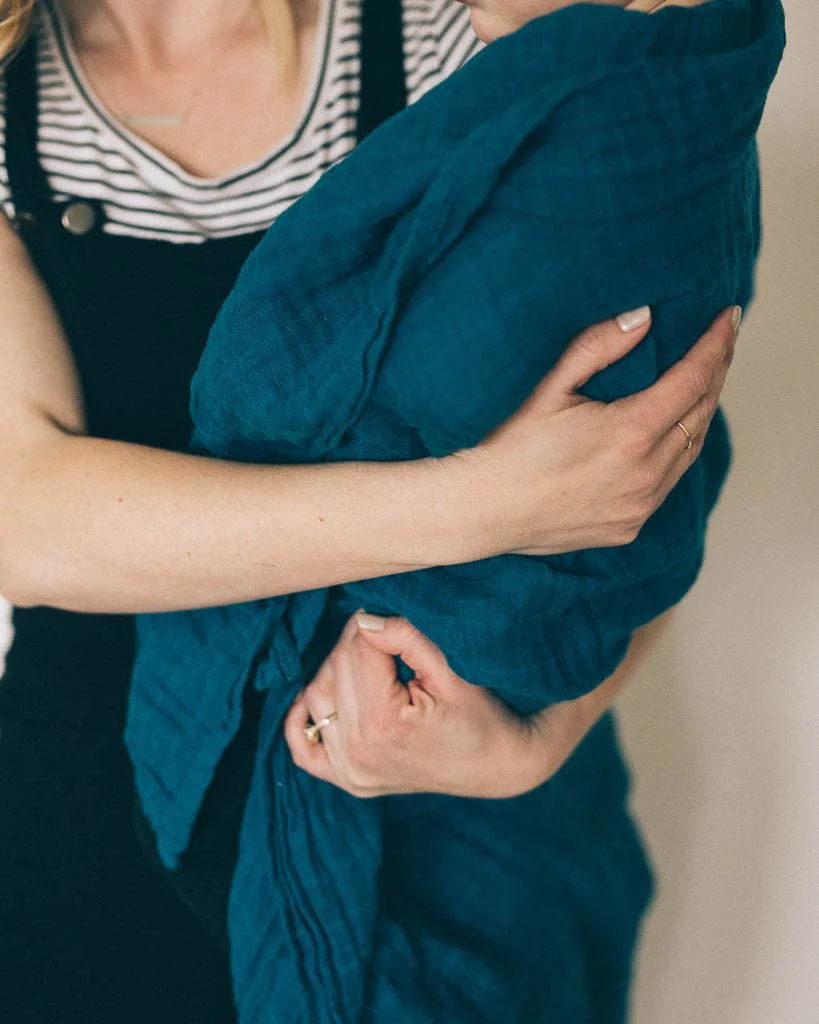 Little Unicorn Mussola 100% cotone Blue Lake - immagine 5