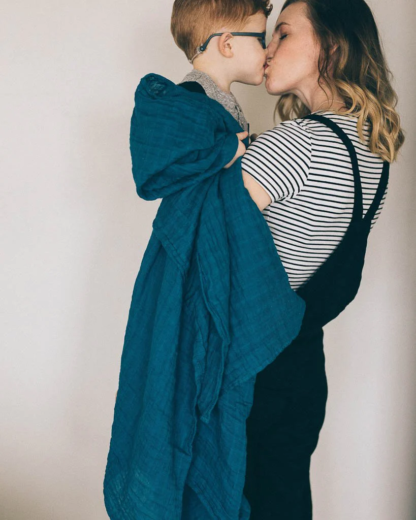 Little Unicorn Mussola 100% cotone Blue Lake - immagine 4