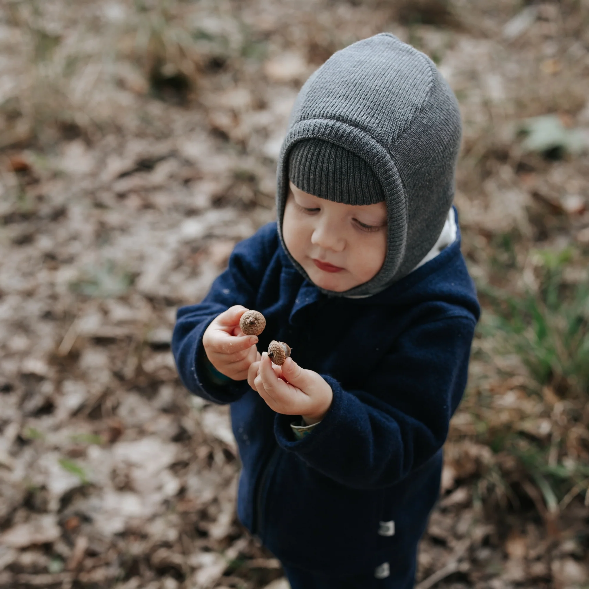 Balaclava in lana merino bambini | Essential Grigio - immagine 3