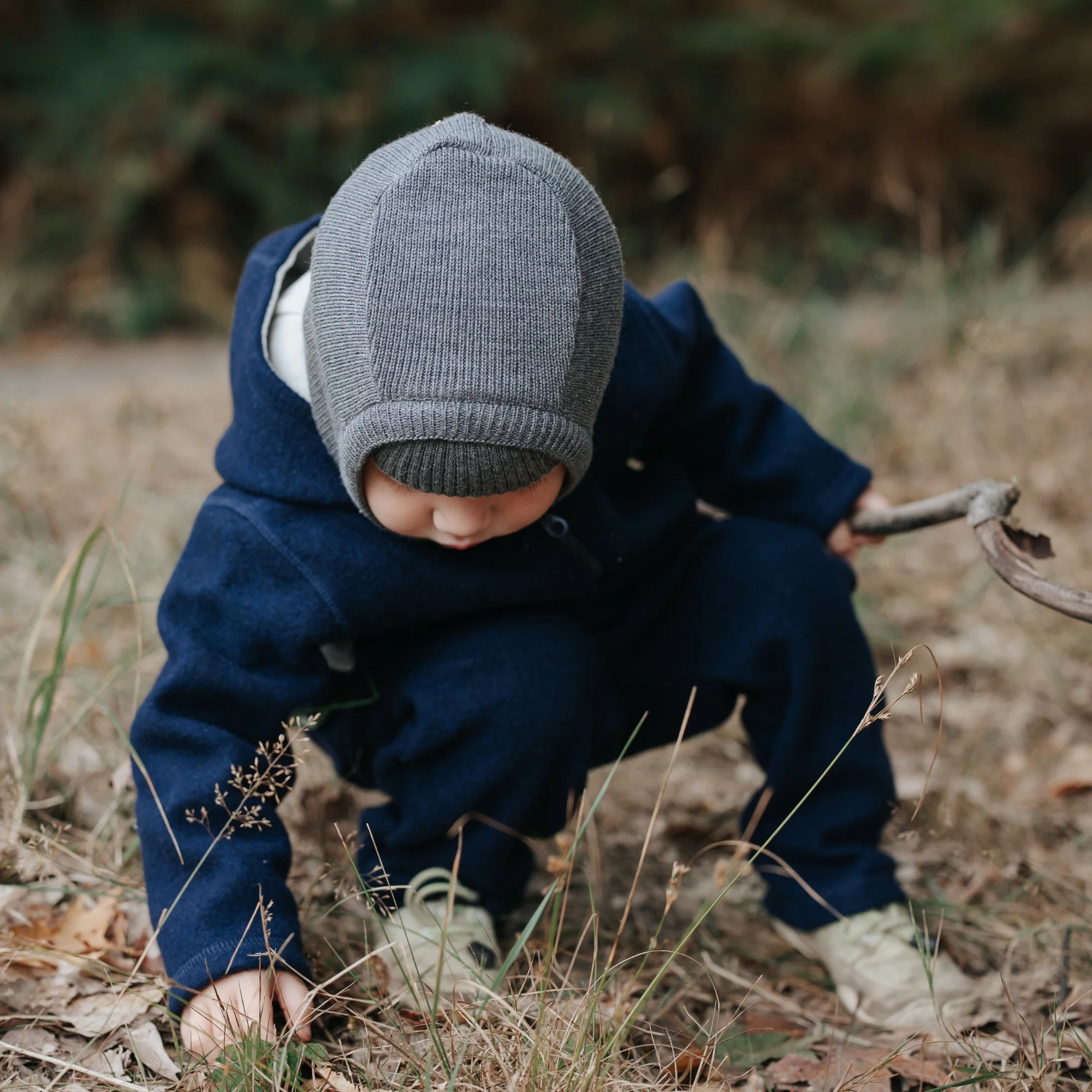 Balaclava in lana merino bambini | Essential Grigio - immagine 4