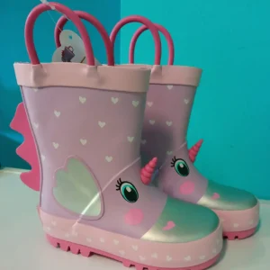 Stivaletti da pioggia Mr. Tiggle – Unicorno lilla e cuori