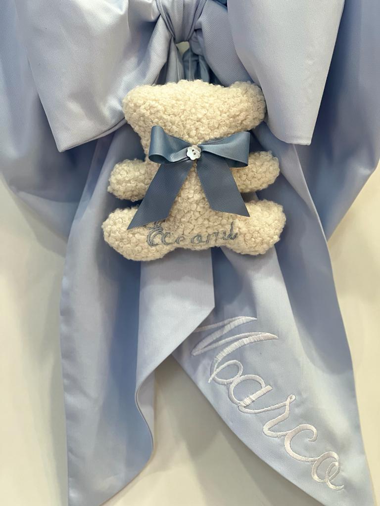 Le dolcezze del cuore - Fiocco Nascita Baby Bear AZZURRO - immagine 3