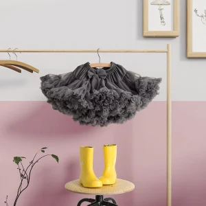 Gonna Ampia in Tulle Antracite