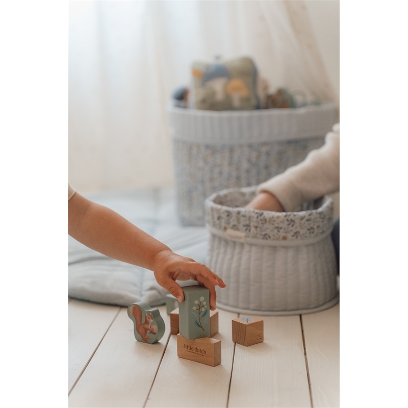 Cesto portaoggetti trapuntato piccolo – Amici della Foresta (reversibile) – Little Dutch - immagine 4