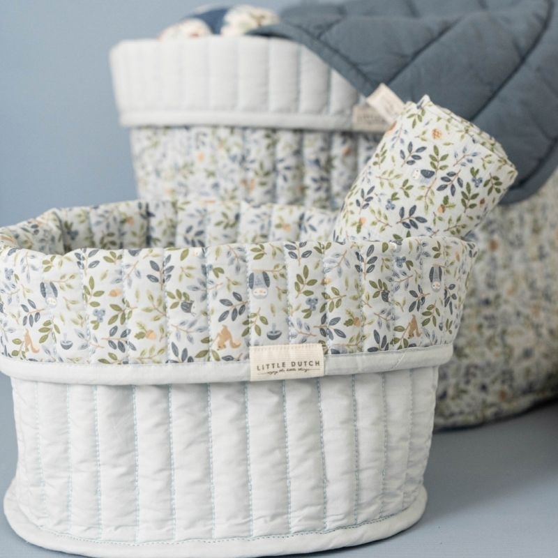 Cesto portaoggetti trapuntato piccolo – Amici della Foresta (reversibile) – Little Dutch - immagine 7