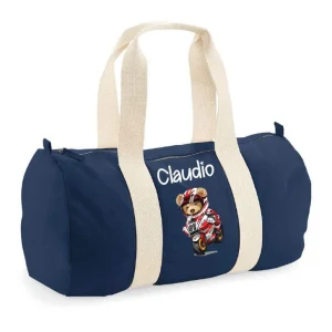 Borsone in cotone Orsetto in Moto Personalizzabile