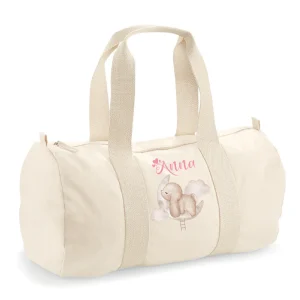 Borsone in cotone canvas personalizzato Coniglietto su Nuvola