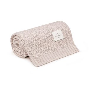 my memi Coperta in Bambù Chain Beige Chiaro
