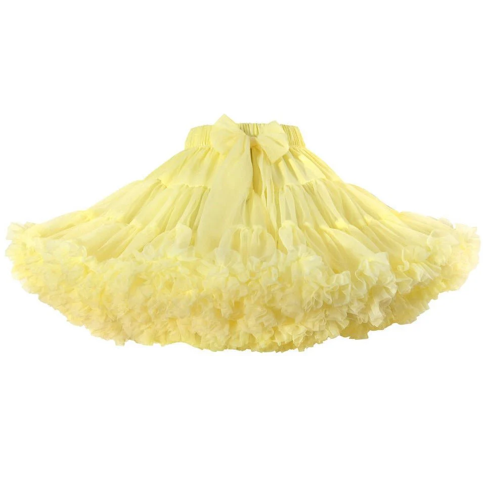 Gonna Ampia in Tulle Giallo - immagine 3