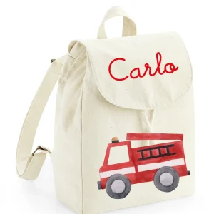 Mini Zaino personalizzabile in cotone Pompieri
