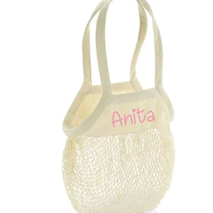 Borsa porta giochi da spiaggia in cotone organico personalizzabile