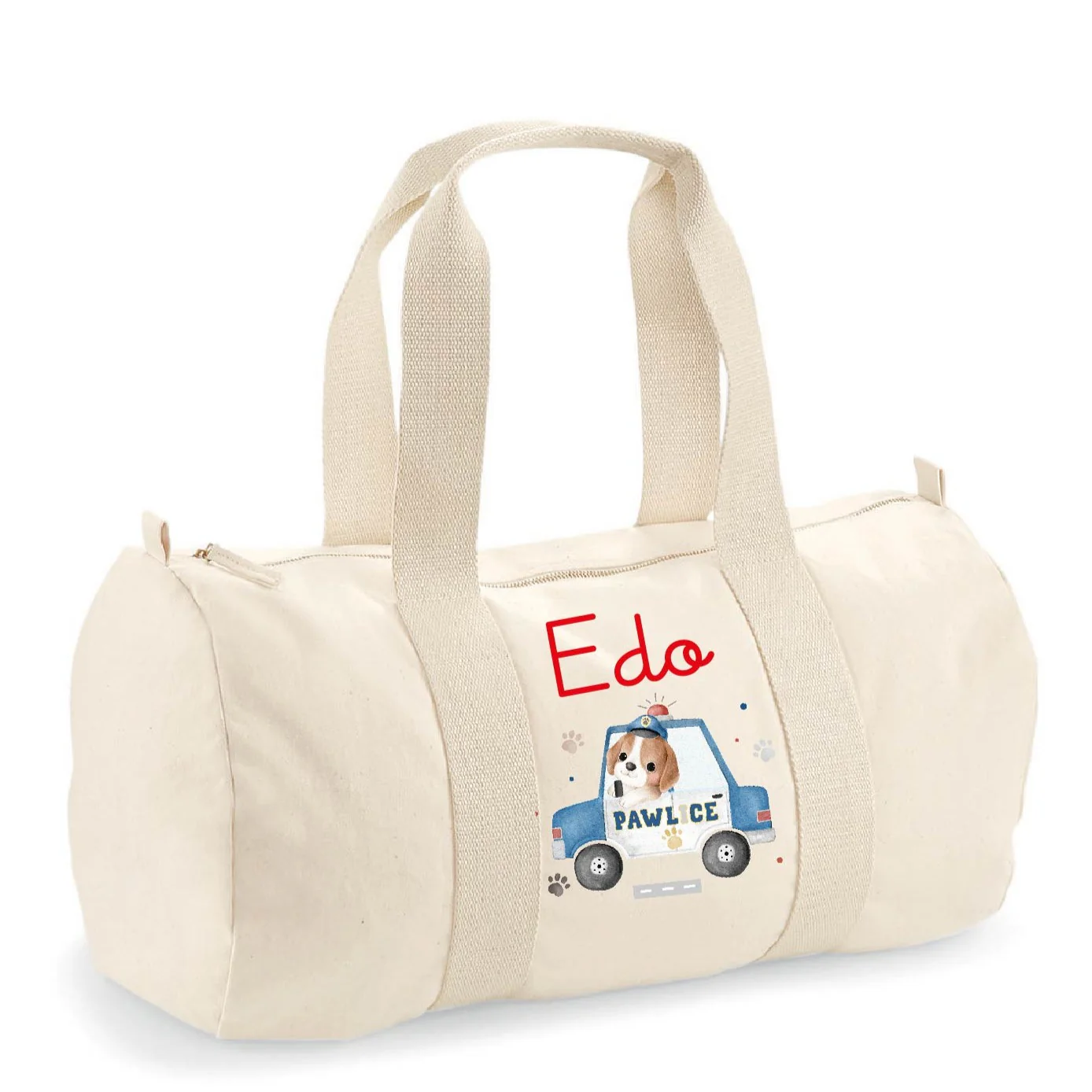 Borsone in cotone canvas personalizzato Cagnolino Pawlice - immagine 4