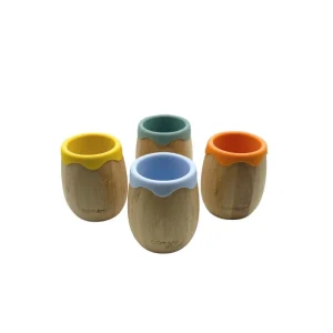 Bicchiere in bambù e silicone