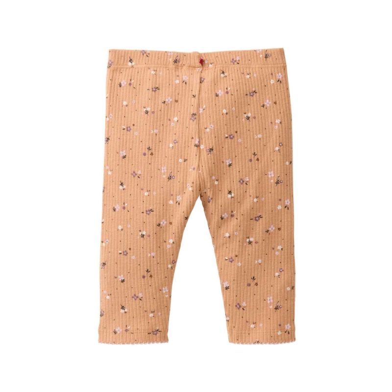 Leggings in cotone bio Fiorellini Beige- People Wear Organic - immagine 3