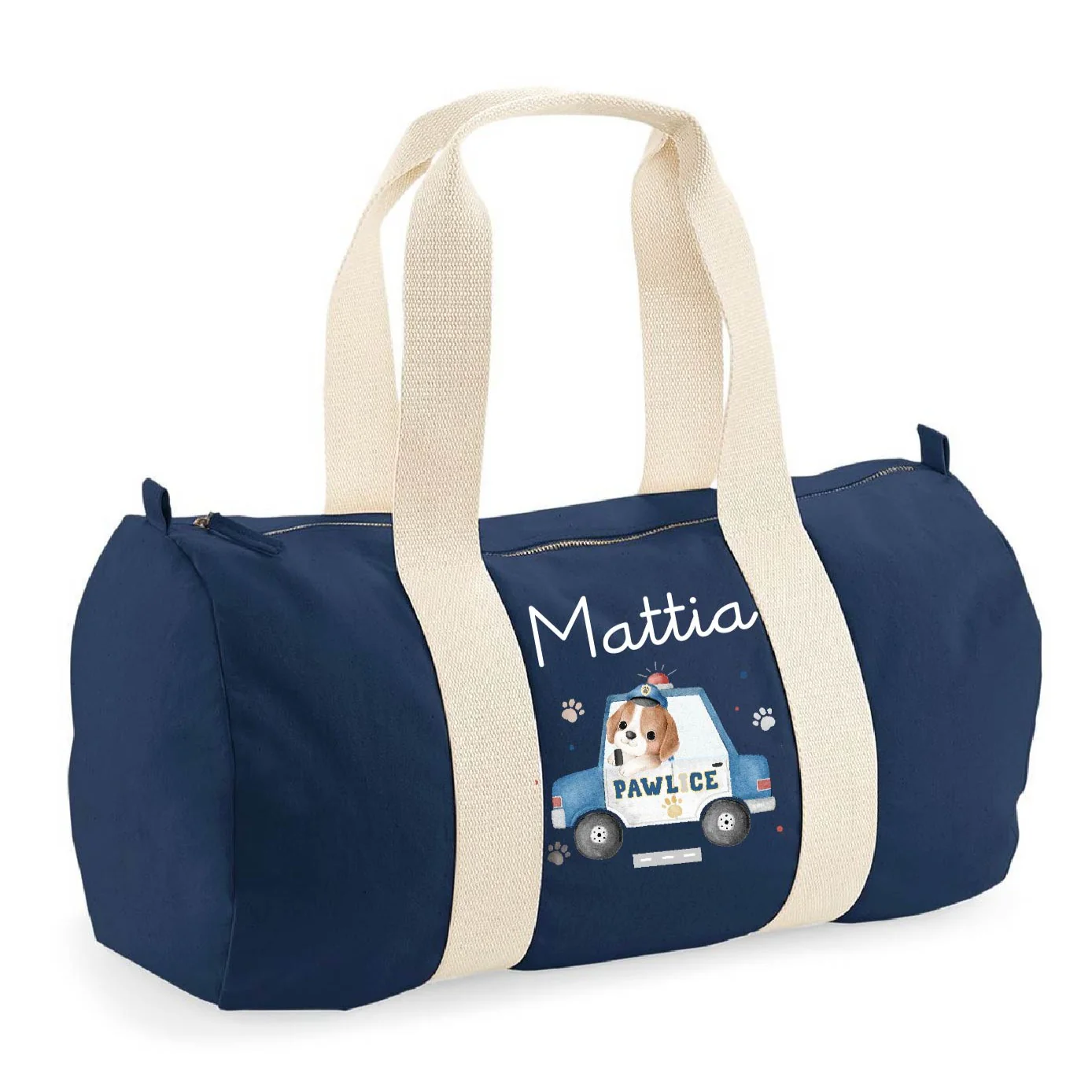 Borsone in cotone canvas personalizzato Cagnolino Pawlice - immagine 3