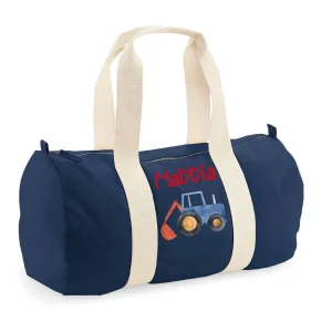 Borsone in cotone canvas personalizzato Trattore/Ruspa