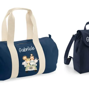 Borsone e zaino in cotone Safari personalizzabile
