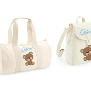 Borsone e zaino in cotone Orsetto personalizzabile
