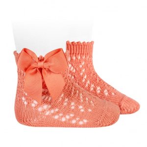 Calzino corto traforato con fiocco – Condor