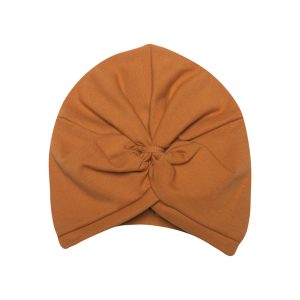 Cappello a turbante in cotone organico – colore Zenzero