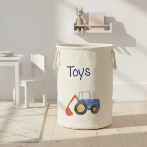 Cesta Porta giochi personalizzabile Trattore/Ruspa