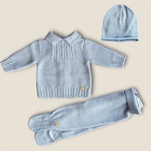 Completo Nascita con cappello in pura lana merino – Maglificio di Verona