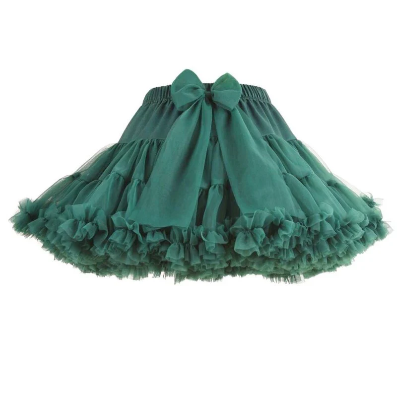Gonna Ampia in Tulle Dark Green - immagine 6