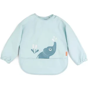 Bavaglia con maniche - elefante azzurro