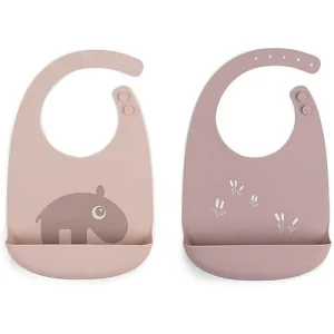 Set 2 bavaglie in silicone - cipria