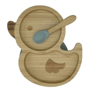 Ecomikro Piatto Papera e Cucchiaio Bambù