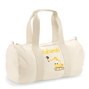 Borsone in cotone canvas personalizzato Escavatore