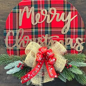 Ghirlanda Fuori Porta scozzese rosso