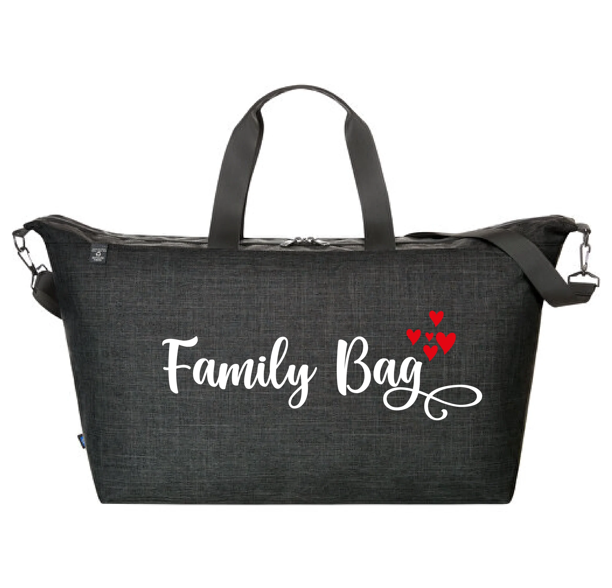 Borsone modello Family stampa FAMILY BAG più Cuori