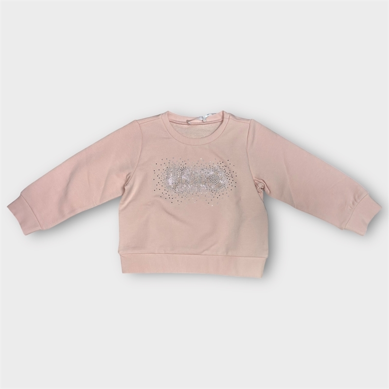 Felpa in cotone con logo e strass – Liu Jo - immagine 2