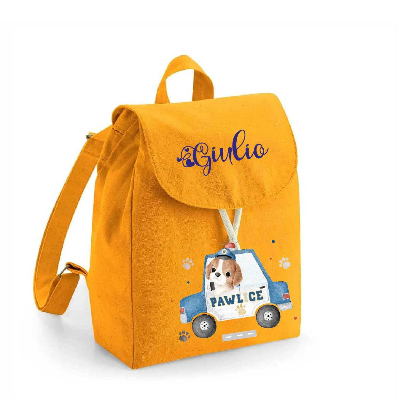 Mini Zaino asilo personalizzabile in cotone Cagnolino Pawlice - immagine 5