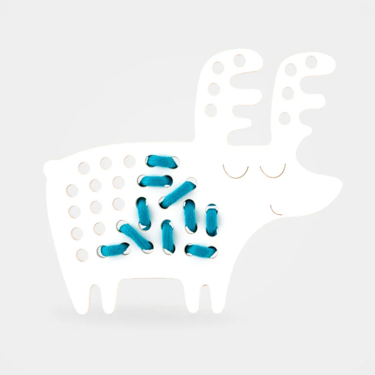 Giocattolo educativo Montessori ad intreccio – Harry la Renna – Milin - immagine 3