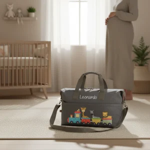 Borsone in cotone personalizzabile Trenino Azzurro